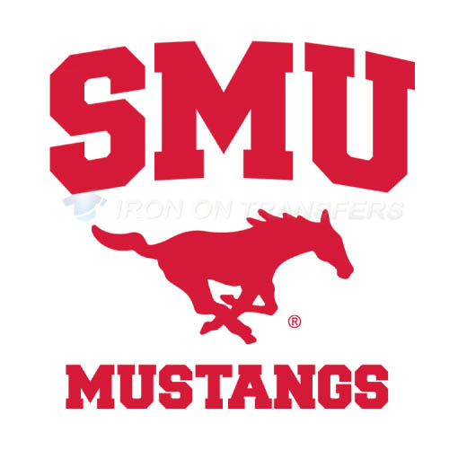 Southern Methodist Mustangs Logo T-shirts Iron On Transfers N629 - Click Image to Close